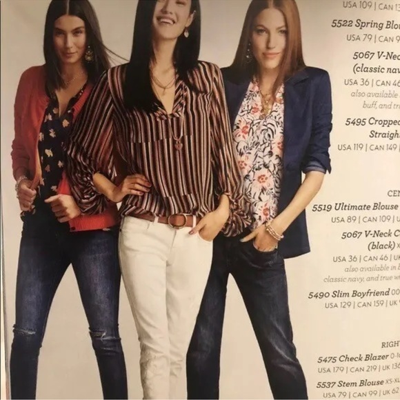 CABI Ultimate Multicolor Stripe Blouse Size L - Picture 6 of 11